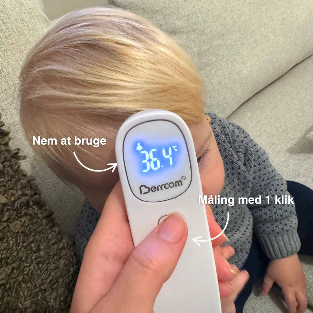 Berrcom infrarødt pandetermometer
