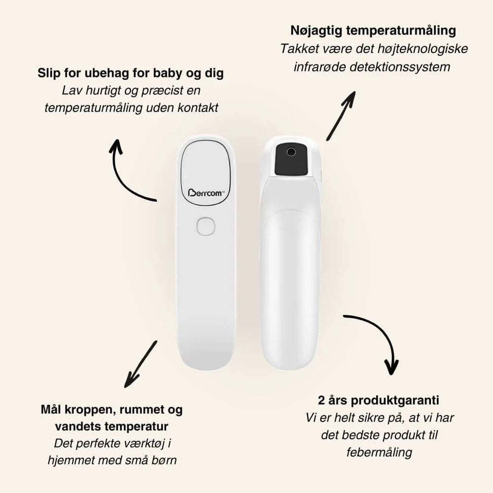 Berrcom infrarødt pandetermometer